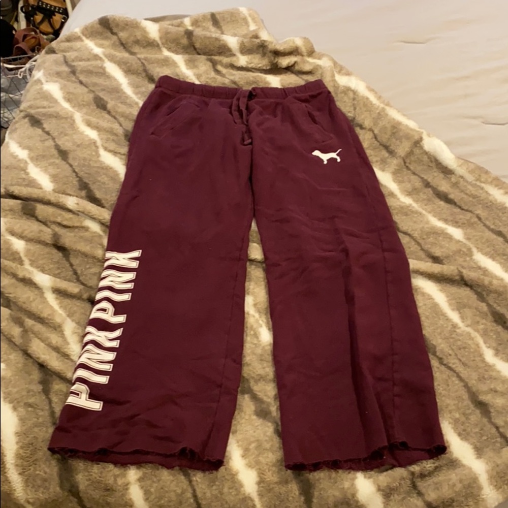 VS PINK WIDE-LEG SWEATS